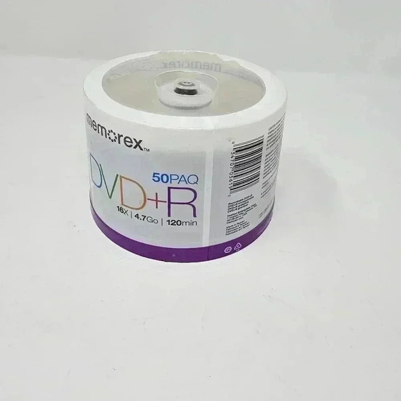 Memorex DVD-R 16X/4.7 GB/ 120Min 50 Pack NEW Sealed - Picture 3 of 4